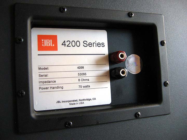 JBL 4208 2-Way 75W 8 OHM Monitor Hi Fi Stereo Speakers Made in USA